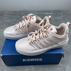 K-Swiss Donovan WVN Low Angel Wing Marshmallow Sneakers Girls Size 2 NWB